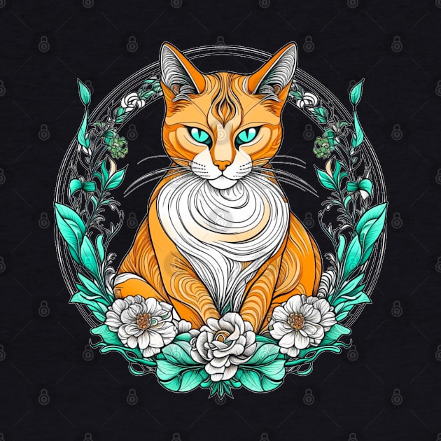 Glamourous Art Nouveau Kitty by VioletGrant